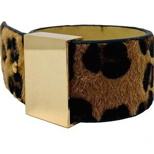 Adjustable Faux Fur Leopard Bracelet